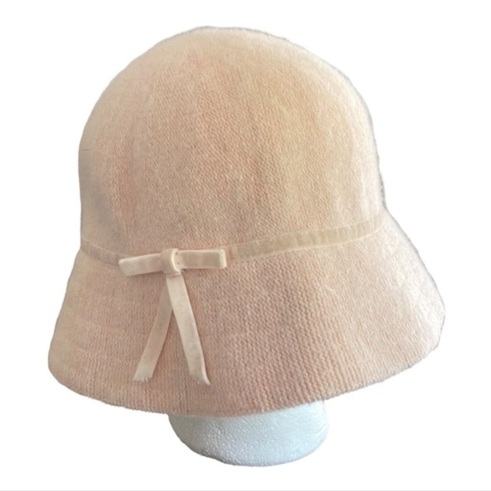 GAP Wool Rabbit Hair Cloche Hat Light Pink Size Small Medium Excellent Condition
